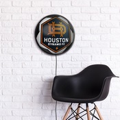 Houston Dynamo: Soccer - Round Slimline Lighted Wall Sign, MSHOUS-130-51