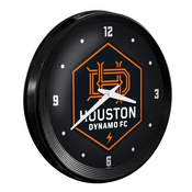 Houston Dynamo: Ribbed Frame Wall Clock, MSHOUS-530-01