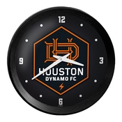 Houston Dynamo: Ribbed Frame Wall Clock, MSHOUS-530-01