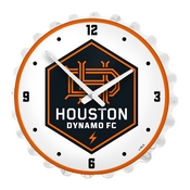 Houston Dynamo: Bottle Cap Lighted Wall Clock, MSHOUS-545-01