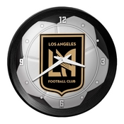 Los Angeles Football Club: Soccer Ball - Ribbed Frame Wall Clock, MSLAFC-530-51