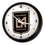 Los Angeles Football Club: Retro Lighted Wall Clock, FNB-MSLAFC-550-01A