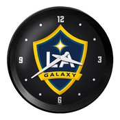 LA Galaxy: Ribbed Frame Wall Clock, MSLAGX-530-01