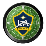 LA Galaxy: Pitch - Ribbed Frame Wall Clock, MSLAGX-530-02