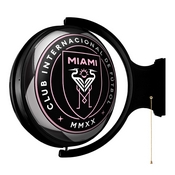 Inter Miami CF: Soccer Ball - Original Round Rotating Lighted Wall Sign, MSMIAM-115-51
