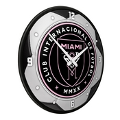 Inter Miami CF: Soccer Ball - Modern Disc Wall Clock, MSMIAM-510-51