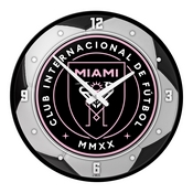 Inter Miami CF: Soccer Ball - Modern Disc Wall Clock, MSMIAM-510-51