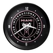 Inter Miami CF: Ribbed Frame Wall Clock, MSMIAM-530-01