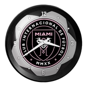 Inter Miami CF: Soccer Ball - Ribbed Frame Wall Clock, MSMIAM-530-51
