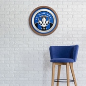 CF Montreal: Barrel Top Framed Mirror Mirrored Wall Sign, FNB-MSMONT-245-01A