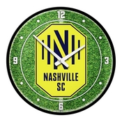 Nashville SC: Pitch - Modern Disc Wall Clock, MSNASH-510-02