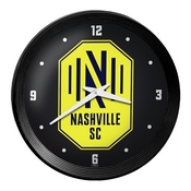 Nashville SC: Ribbed Frame Wall Clock, MSNASH-530-01