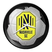 Nashville SC: Soccer Ball - Ribbed Frame Wall Clock, MSNASH-530-51
