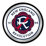 New England Revolution: Modern Disc Mirrored Wall Sign, MSNERV-235-01