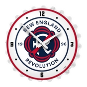 New England Revolution: Bottle Cap Lighted Wall Clock, MSNERV-545-01