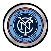 New York City FC: Modern Disc Mirrored Wall Sign, MSNYFC-235-01
