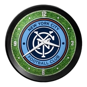 New York City FC: Pitch - Ribbed Frame Wall Clock, MSNYFC-530-02