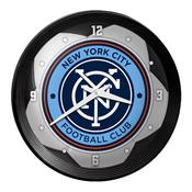 New York City FC: Soccer Ball - Ribbed Frame Wall Clock, MSNYFC-530-51