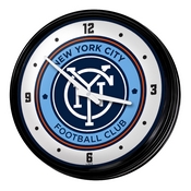 New York City FC: Retro Lighted Wall Clock, FNB-MSNYFC-550-01A