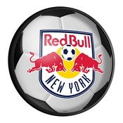 New York Red Bulls: Soccer - Round Slimline Lighted Wall Sign, MSNYRB-130-51