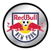 New York Red Bulls: Modern Disc Mirrored Wall Sign, MSNYRB-235-01