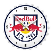 New York Red Bulls: Bottle Cap Lighted Wall Clock, MSNYRB-545-01