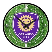 Orlando City: Pitch - Modern Disc Wall Clock, MSORLA-510-02