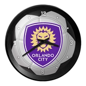 Orlando City: Soccer Ball - Ribbed Frame Wall Clock, MSORLA-530-51