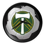 Portland Timbers: Soccer Ball - Ribbed Frame Wall Clock, MSPORT-530-51