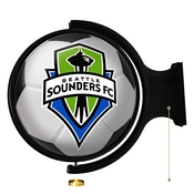 Seattle Sounders: Soccer Ball - Original Round Rotating Lighted Wall Sign, MSSEAT-115-51