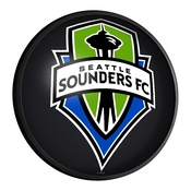 Seattle Sounders: Round Slimline Lighted Wall Sign, MSSEAT-130-01