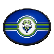 Seattle Sounders: Oval Slimline Lighted Wall Sign, FNB-MSSEAT-140-01A