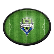 Seattle Sounders: Pitch - Oval Slimline Lighted Wall Sign, MSSEAT-140-03