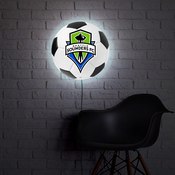 Seattle Sounders: Soccer Ball - Edge Glow Lighted Wall Sign, MSSEAT-150-51