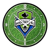 Seattle Sounders: Pitch - Modern Disc Wall Clock, MSSEAT-510-02