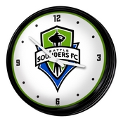 Seattle Sounders: Retro Lighted Wall Clock, FNB-MSSEAT-550-01A