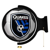 San Jose Earthquakes: Soccer Ball - Original Round Rotating Lighted Wall Sign, MSSJSE-115-51