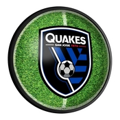 San Jose Earthquakes: Pitch - Round Slimline Lighted Wall Sign, MSSJSE-130-02