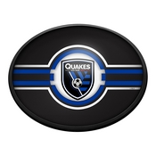 San Jose Earthquakes: Oval Slimline Lighted Wall Sign, FNB-MSSJSE-140-01A