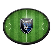 San Jose Earthquakes: Pitch - Oval Slimline Lighted Wall Sign, MSSJSE-140-03