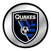 San Jose Earthquakes: Modern Disc Mirrored Wall Sign, MSSJSE-235-01