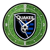 San Jose Earthquakes: Pitch - Modern Disc Wall Clock, MSSJSE-510-02
