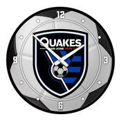 San Jose Earthquakes: Soccer Ball - Modern Disc Wall Clock, MSSJSE-510-51