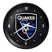 San Jose Earthquakes: Ribbed Frame Wall Clock, MSSJSE-530-01