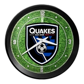 San Jose Earthquakes: Pitch - Ribbed Frame Wall Clock, MSSJSE-530-02