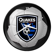 San Jose Earthquakes: Soccer Ball - Ribbed Frame Wall Clock, MSSJSE-530-51