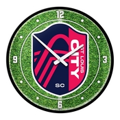 St. Louis CITYSC: Pitch - Modern Disc Wall Clock, MSSTLC-510-02