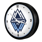 Vancouver Whitecaps FC: Retro Lighted Wall Clock, FNB-MSVANC-550-01A