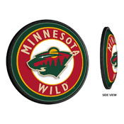 Minnesota Wild: Round Slimline Illuminated Wall Sign, NHMINN-130-01