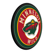 Minnesota Wild: Round Slimline Illuminated Wall Sign, NHMINN-130-01